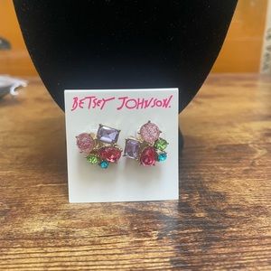 Betsey Johnson Confetti Cluster Stud Earrings